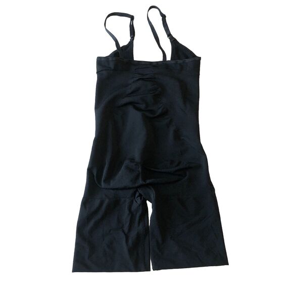 Spanx Power Series Black Body Suit Mid Thigh Size Large - Picture 2 of 8